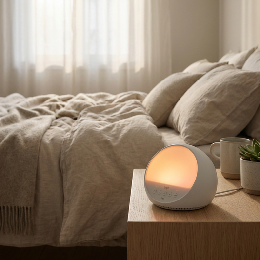 Upzy Sleep Kit — sunrise lamp with sleep soundscapes